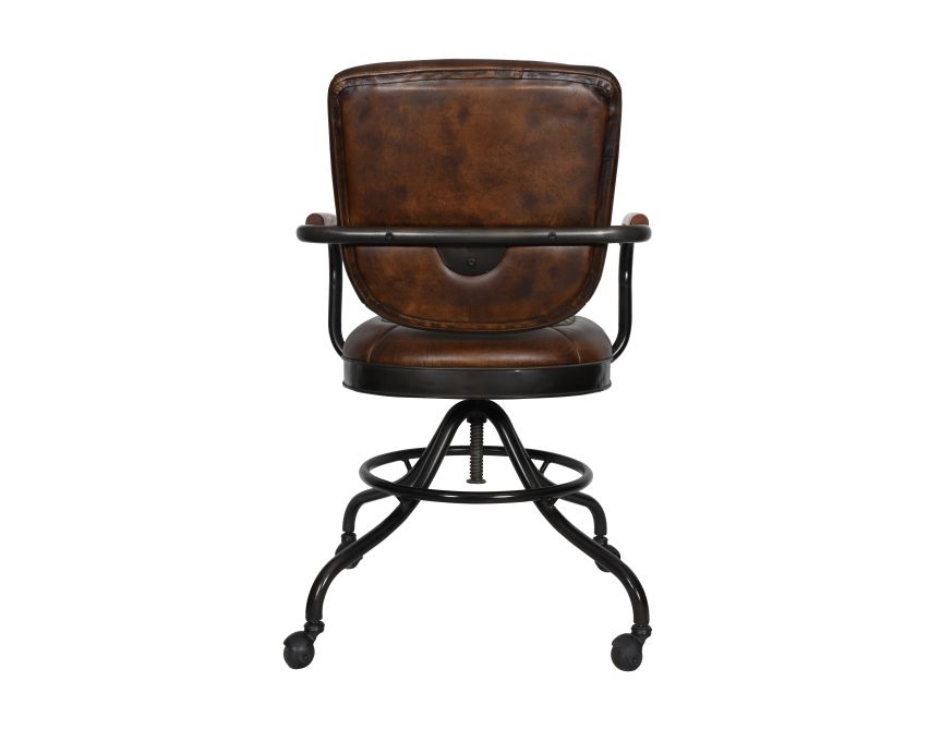 Essex Oden 24" Desk Chair in Antique Whiskey Top Grain Leather