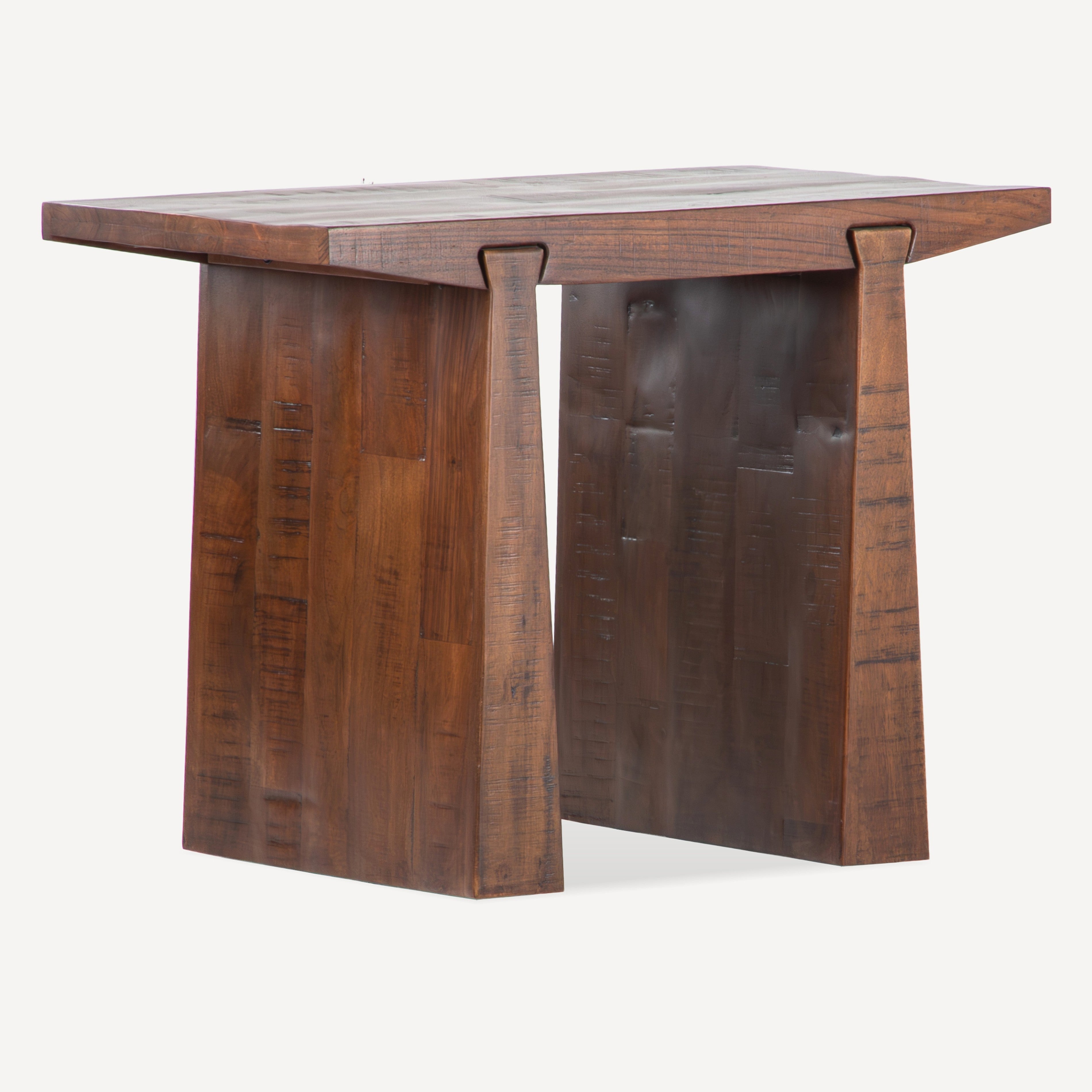 Keystone Reclaimed Wood Side Table - Rustic