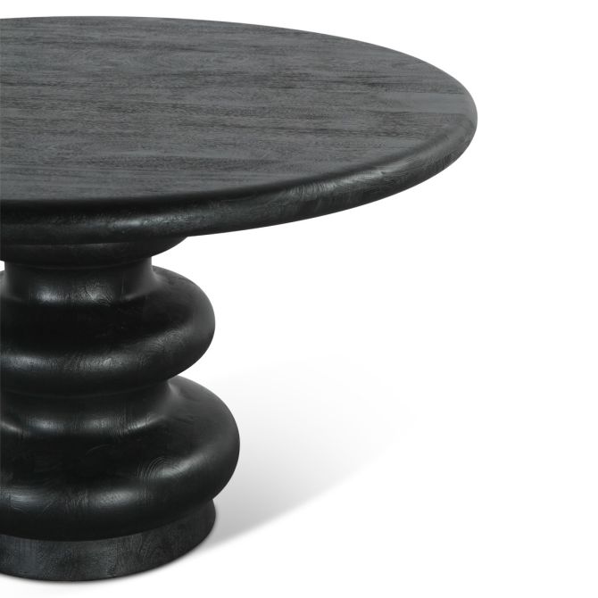 Bilboa 52" Round Dining Table in Black