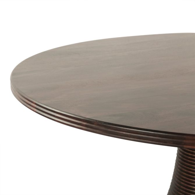 Bijou 54" Round Dining Table in Dark Sienna
