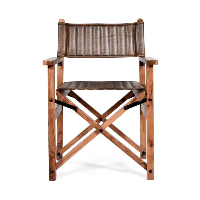 Leeds 23" Folding Dining Chair in Antique Whiskey